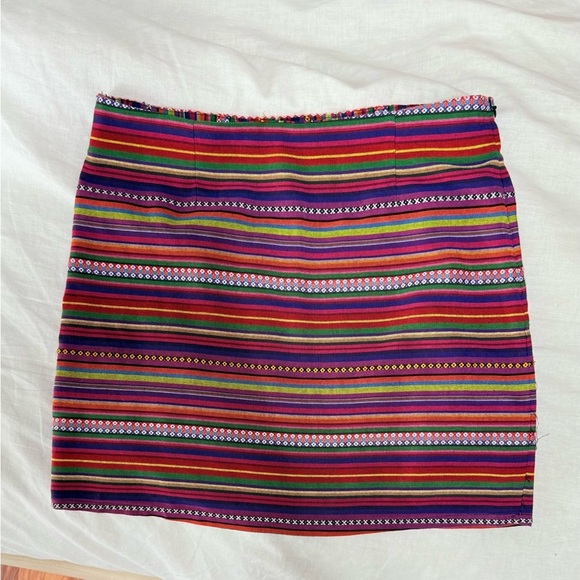 Vibrant Bohemian Mini Skirt - Picture 2 of 4
